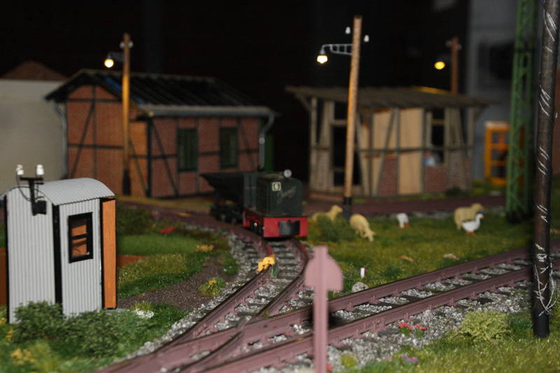 Einfahrt Feldbahn in Meterspur