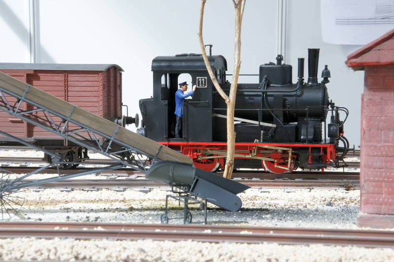 Zug WN 11 mit aufgebockten Wagen