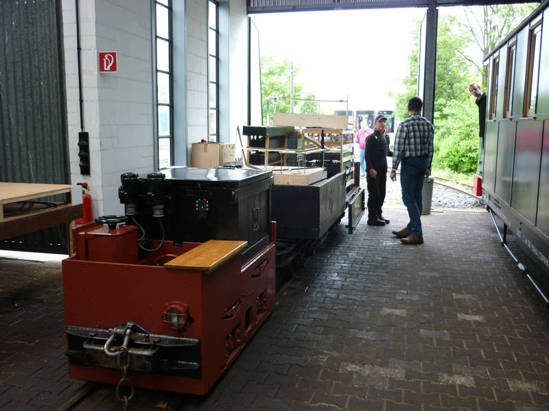 Ankunft unserer Module in der Ausstellunghalle