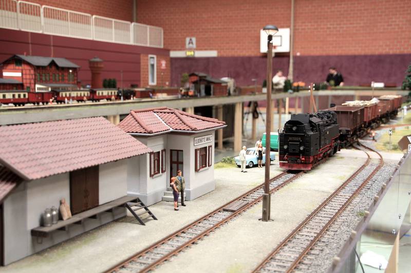 Rollwagenzug im Bf Silberhütte
