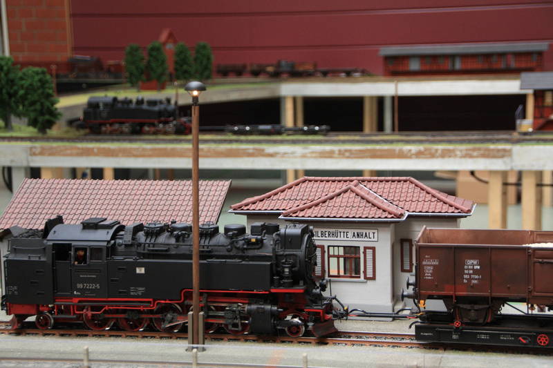 Rollwagenzug im Bf Silberhütte